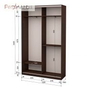 Шафа-купе Roko 2.22.242.45-3 ДСП дзеркало 120