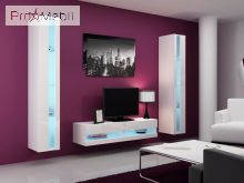 ТВ тумба навісна 140 New Vigo білий матовий/білий глянець Cama