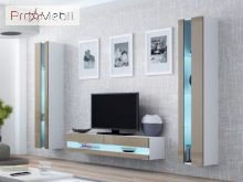ТВ тумба навісна 140 New Vigo білий матовий/лате глянець Cama