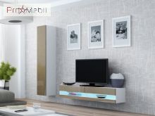 ТВ тумба навісна 140 New Vigo білий матовий/лате глянець Cama