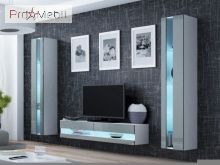 ТВ тумба навісна 140 New Vigo білий матовий/сірий глянець Cama