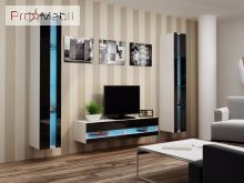 ТВ тумба навісна 140 New Vigo білий матовий/чорний глянець Cama