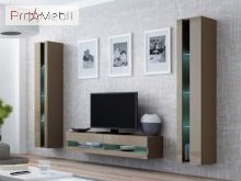ТВ тумба навесная 140 New Vigo латте/латте глянец Cama