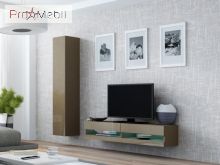 ТВ тумба навесная 140 New Vigo латте/латте глянец Cama