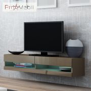ТВ тумба навесная 140 New Vigo латте/латте глянец Cama