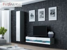 ТВ тумба навісна 140 New Vigo сірий матовий/білий глянець Cama