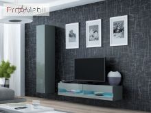 ТВ тумба навесная 140 New Vigo серый матовый/серый глянец Cama