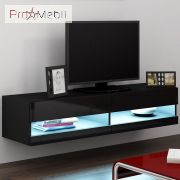 ТВ тумба навісна 140 New Vigo чорний матовий/чорний глянець Cama