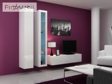 ТВ тумба навісна 140 Vigo білий матовий/білий глянець Cama