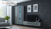 ТВ тумба навесная 140 Vigo белый матовый/серый глянец Cama