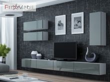 ТВ тумба навесная 140 Vigo белый матовый/серый глянец Cama