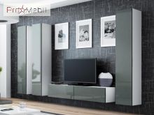 ТВ тумба навесная 140 Vigo белый матовый/серый глянец Cama