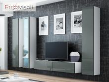 ТВ тумба навесная 140 Vigo белый матовый/серый глянец Cama