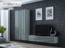 ТВ тумба навесная 140 Vigo белый матовый/серый глянец Cama
