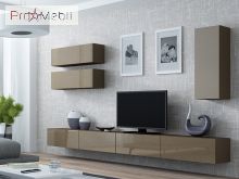 ТВ тумба навесная 140 Vigo латте/латте глянец Cama