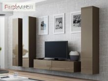 ТВ тумба навесная 140 Vigo латте/латте глянец Cama