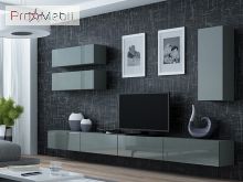 ТВ тумба навесная 140 Vigo серый матовый/серый глянец Cama