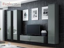 ТВ тумба навесная 140 Vigo серый матовый/серый глянец Cama