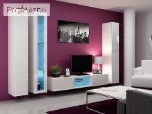 ТВ тумба навісна 180 Glass Vigo білий матовий/білий глянець Cama