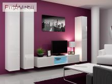 ТВ тумба навісна 180 Glass Vigo білий матовий/білий глянець Cama