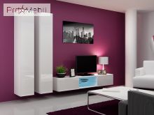 ТВ тумба навісна 180 Glass Vigo білий матовий/білий глянець Cama