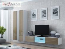 ТВ тумба навісна 180 Glass Vigo білий матовий/лате глянець Cama