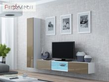 ТВ тумба навісна 180 Glass Vigo білий матовий/лате глянець Cama