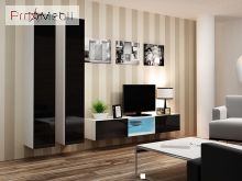 ТВ тумба навісна 180 Glass Vigo білий матовий/чорний глянець Cama