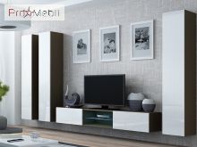 ТВ тумба навісна 180 Glass Vigo лате/білий глянець Cama