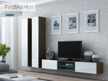 ТВ тумба навісна 180 Glass Vigo лате/білий глянець Cama