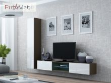ТВ тумба навісна 180 Glass Vigo лате/білий глянець Cama