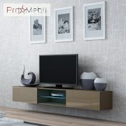 ТВ тумба навесная 180 Glass Vigo латте/латте глянец Cama