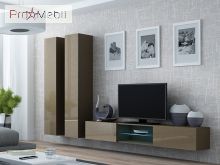 ТВ тумба навесная 180 Glass Vigo латте/латте глянец Cama
