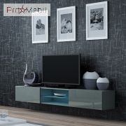 ТВ тумба навісна 180 Glass Vigo сірий матовий/сірий глянець Cama