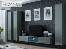 ТВ тумба навісна 180 Glass Vigo сірий матовий/сірий глянець Cama