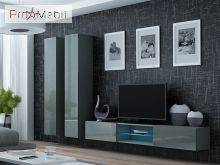 ТВ тумба навісна 180 Glass Vigo сірий матовий/сірий глянець Cama