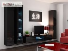 ТВ тумба навесная 180 Glass Vigo черный матовый/черный глянец Cama