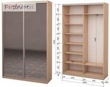Шафа-купе Roko 2.62.242.45-1 2 дзеркала 120