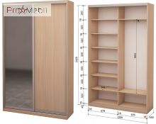 Шафа-купе Roko 2.62.242.45-1 ДСП дзеркало 120