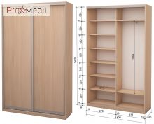 Шкаф-купе Roko 2.62.242.45-1 2 ДСП 140