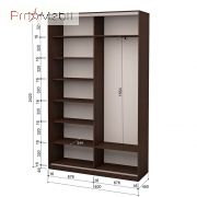 Шафа-купе Roko 2.62.242.45-1 2 дзеркала 140