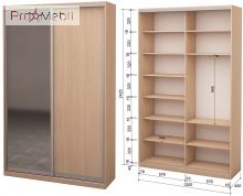 Шафа-купе Roko 2.64.242.45-2 ДСП дзеркало 120