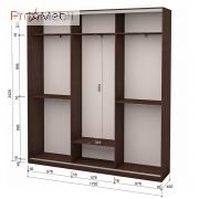 Шафа-купе Roko 3.222.242.45-3 2 ДСП дзеркало 179.2