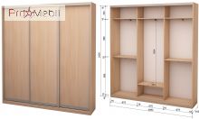 Шафа-купе Roko 3.222.242.45-3 3 ДСП 209.2