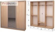 Шафа-купе Roko 3.222.242.45-3 2 ДСП дзеркало 209.2