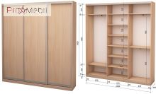 Шафа-купе Roko 3.262.242.45-3 3 ДСП 209.2