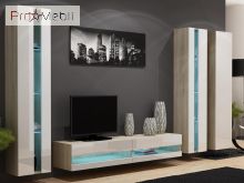 ТВ тумба навесная 180 New Vigo дуб сонома/белый глянец Cama