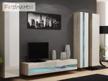 ТВ тумба навесная 180 New Vigo дуб сонома/белый глянец Cama