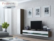 ТВ тумба навесная 180 New Vigo латте/белый глянец Cama