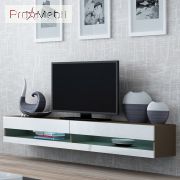 ТВ тумба навесная 180 New Vigo латте/белый глянец Cama